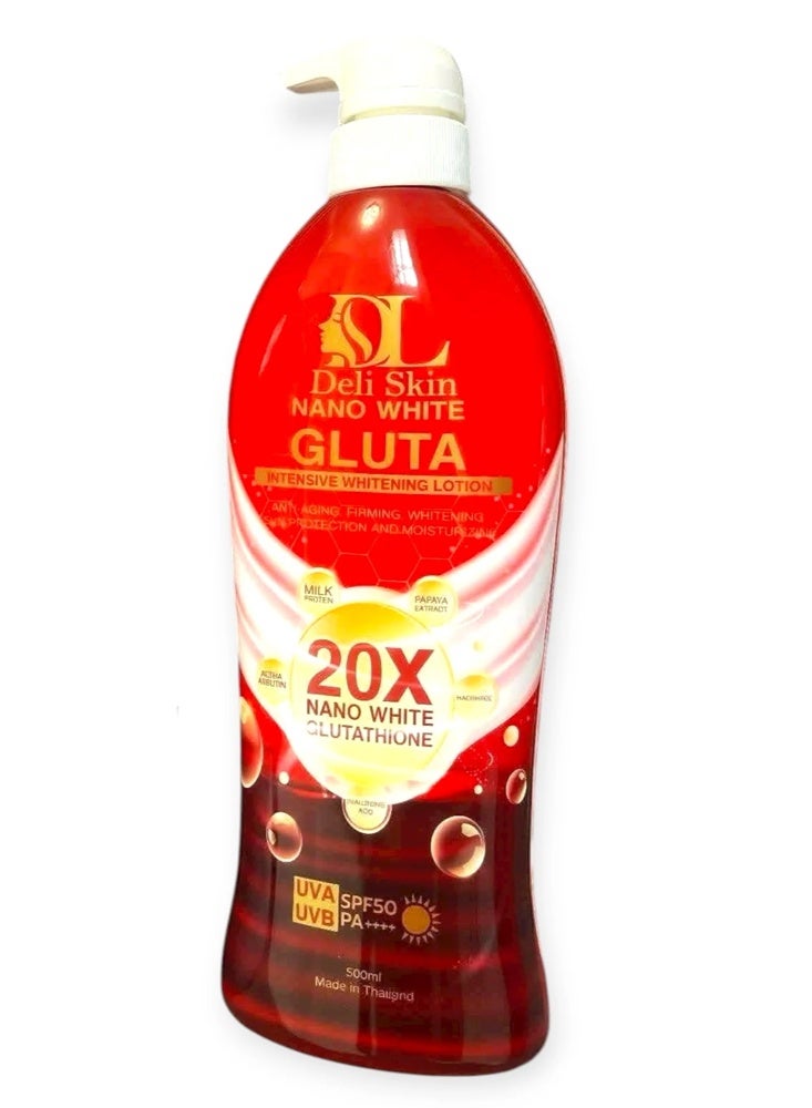 Deli Skin Nano White GLUTA Intensive Whitening Lotion SPF 50 - 500 ml